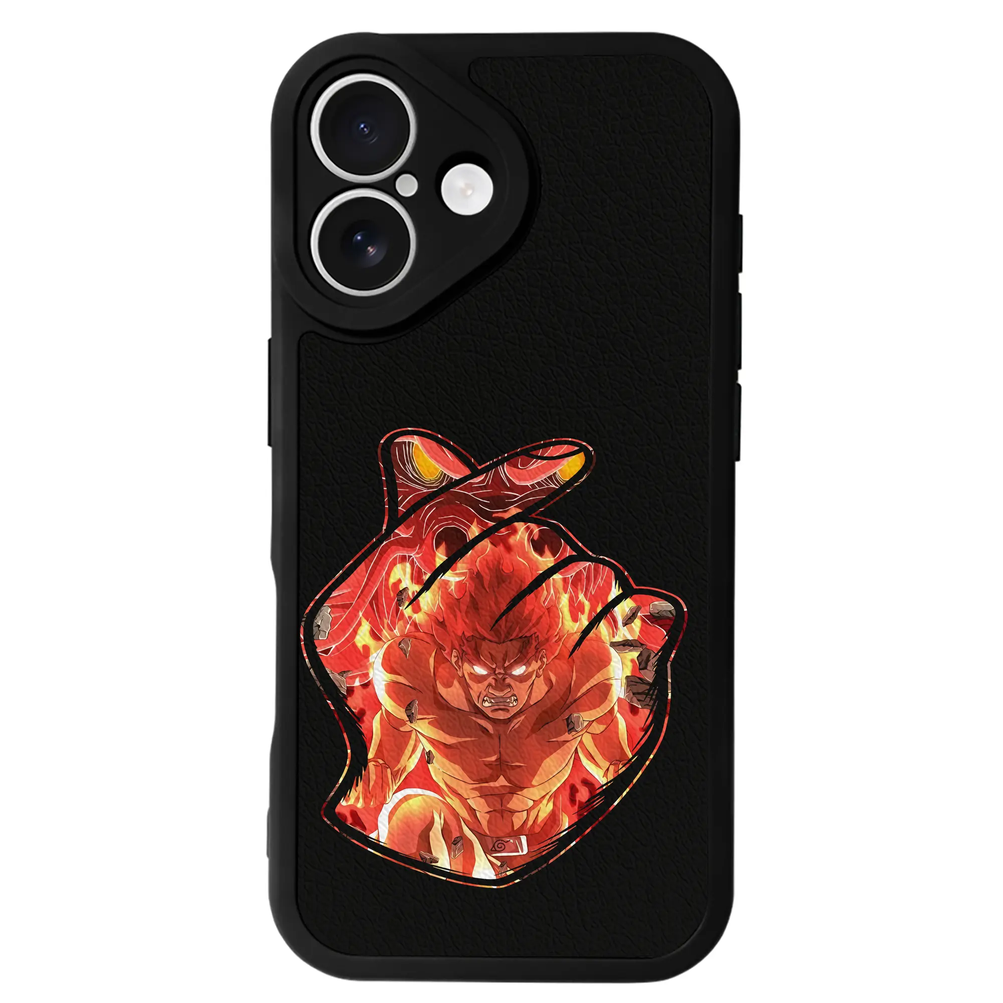 ナルト グッズ マイト・ガイ - IPhone 16シリーズ対応 ・ シリコンスマホケース ・ レザー調 ・ 高精度フィット ・ 耐衝撃 ・ ワイヤレス充電対応 ・ 精密カット